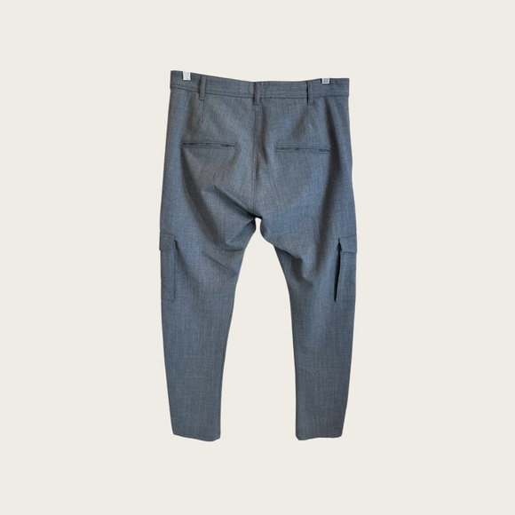 Patrizia Pepe size EU 48 =Us12 W made in Italy charcoal grey cargo cropped pants - Picture 2 of 15